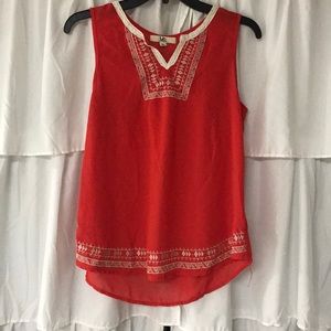 Sheer no sleeve shirt